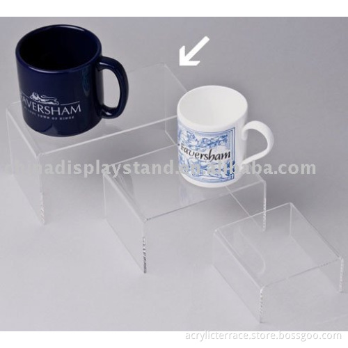 lucite cup riser display stand